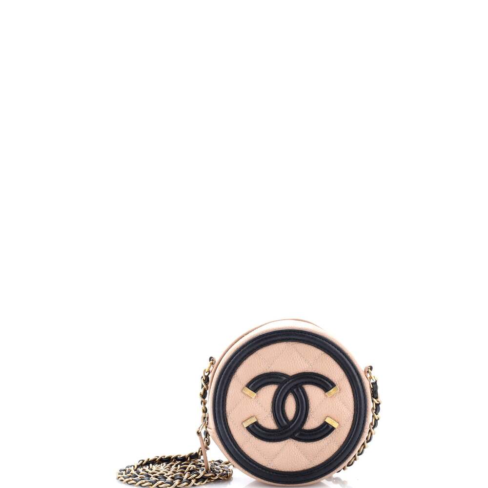 Chanel Filigree Round Clutch With Chain #254456C25B